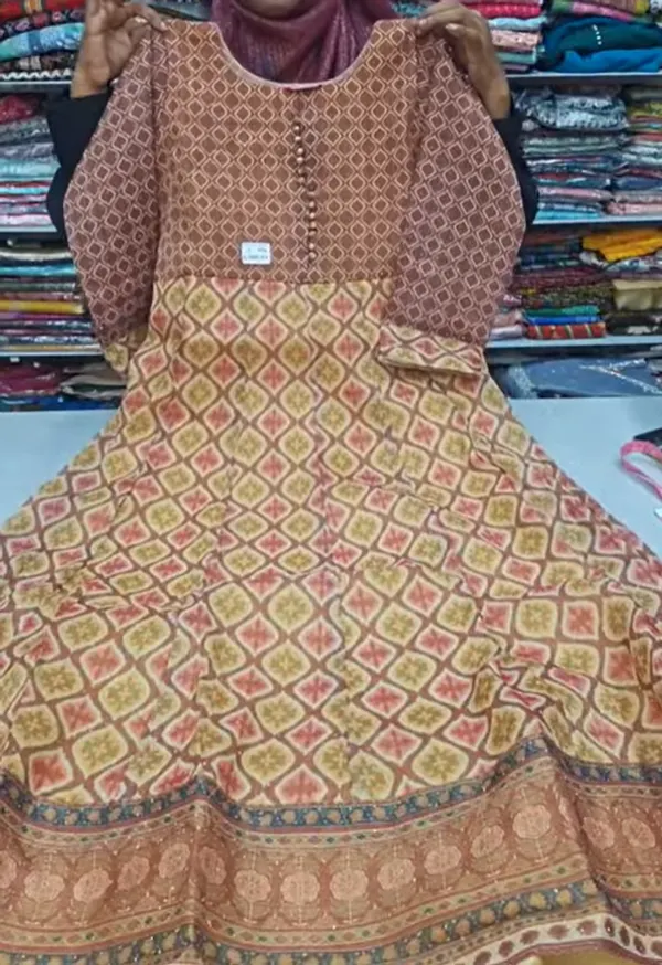 Silk Long Anarkali Kurti | AK1880